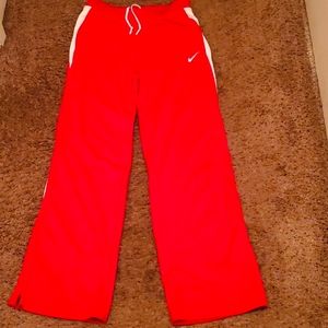 Nike thick Jersey pants women medium Red